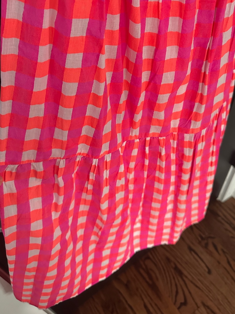 J.Crew X  SZ Blockprints Tiered Gingham Dress Size Small - Picture 5 of 9